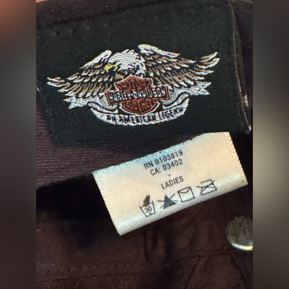 Harley-Davidson Black Cap with lace up back - Picture 4 of 5